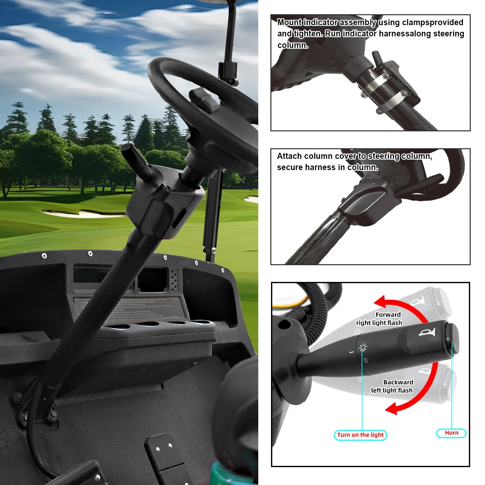 Turn Signal Blinker Kit, Upgrade Kit | EZGO-Cartzilla Golf Cart Parts &amp; Accessories