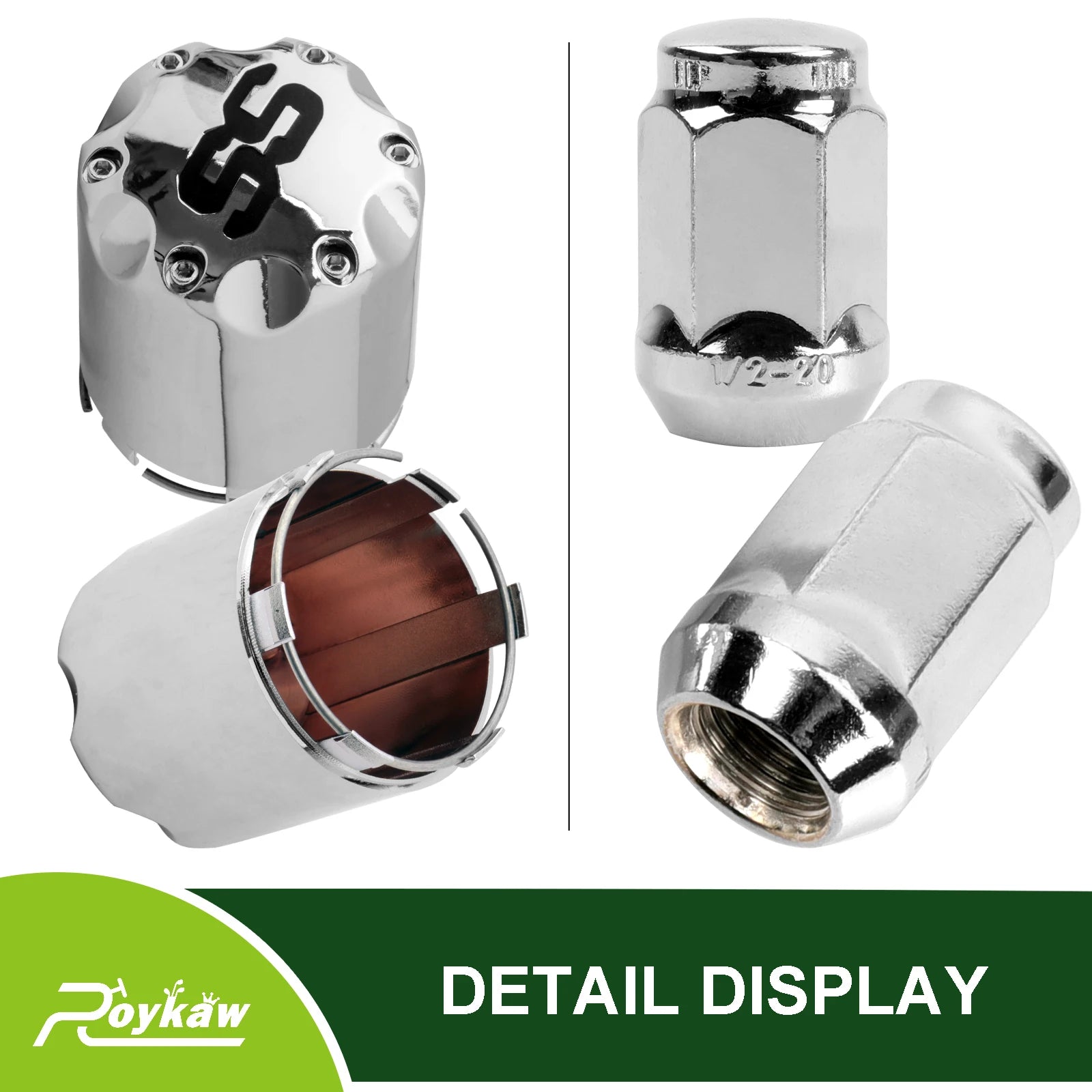 Wheel Lug Nuts and Chrome SS Wheel Hub Cap Covers Kit | EZGO-Cartzilla Golf Cart Parts &amp; Accessories