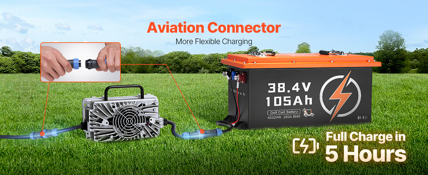 36V/48V 105Ah LiFePO4 Golf Cart Lithium Battery with BMS