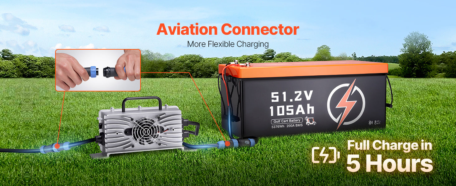 36V/48V 105Ah LiFePO4 Golf Cart Lithium Battery with BMS