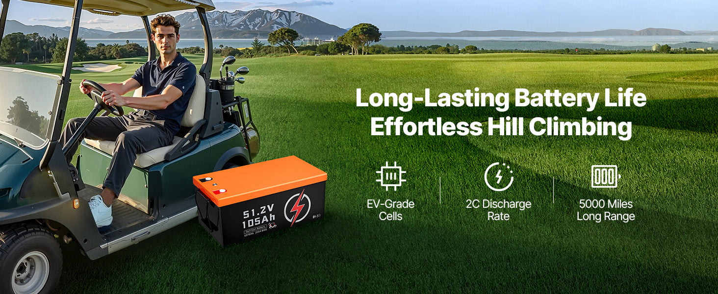 36V/48V 105Ah LiFePO4 Golf Cart Lithium Battery with BMS